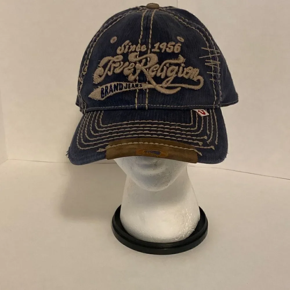 RARE TRUE RELIGION Brand Jeans Since 1956 Distressed‎ Fitted Hat